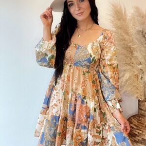 Flying Tomato Multicolor Long Sleeve Dress